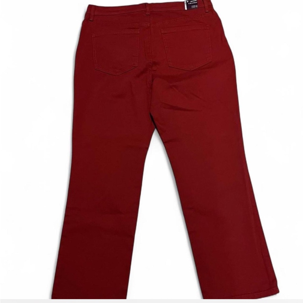 NWT Gloria Vanderbilt Original Amanda Jeans Heritage Fit Tapered Leg Red Sz 14P - Picture 2 of 7